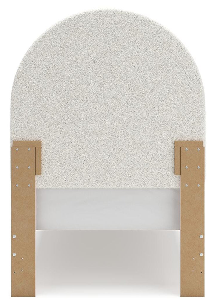 Wistenpine Twin Upholstered Panel Bed - Pink (6)