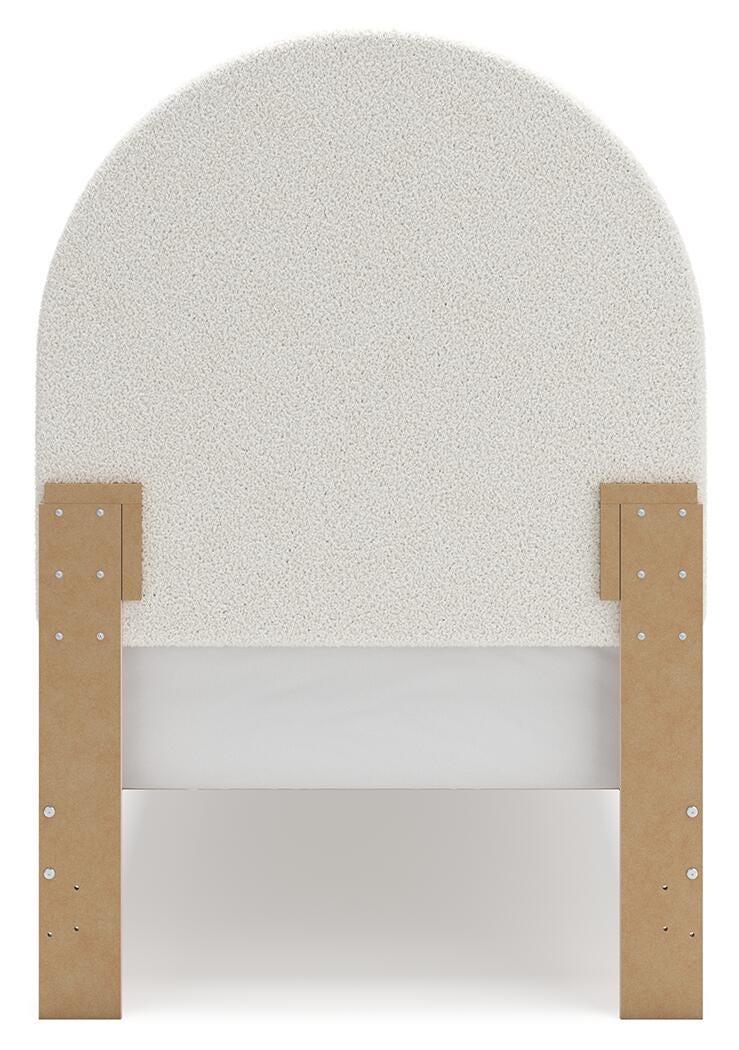Wistenpine Twin Upholstered Panel Bed - Pink (6)