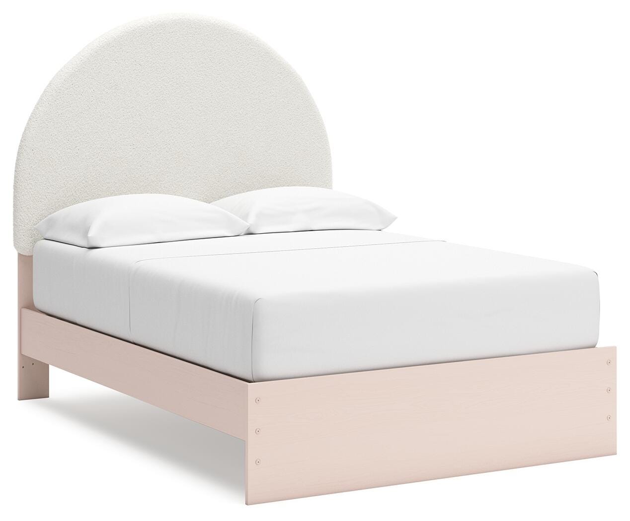 Wistenpine Full Upholstered Panel Bed - Pink (1)
