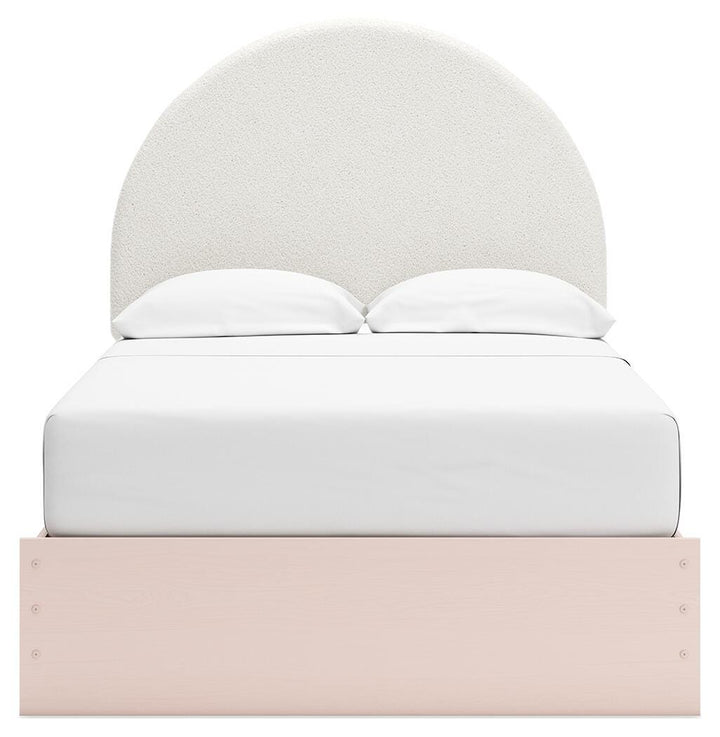 Wistenpine Full Upholstered Panel Bed - Pink (5)