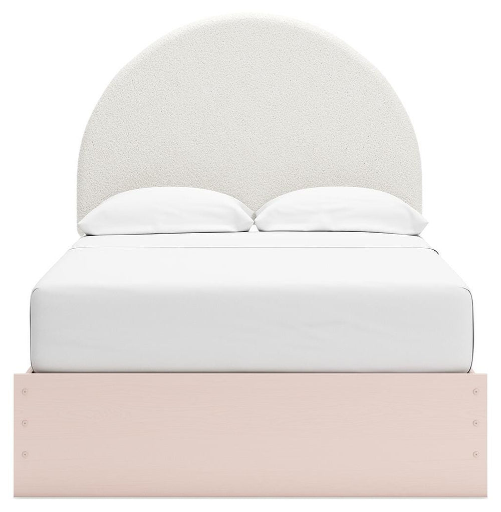Wistenpine Full Upholstered Panel Bed - Pink (5)