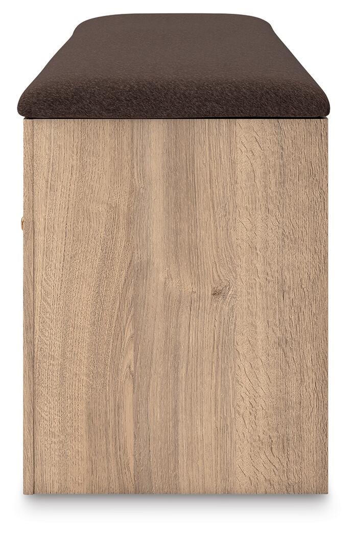 Kinlanni Bedroom Storage Bench - Light Brown (9)