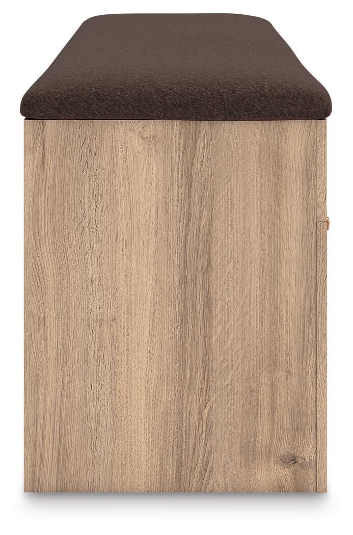 Kinlanni Bedroom Storage Bench - Light Brown (7)