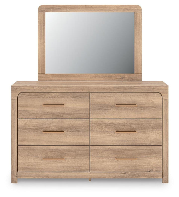 Kinlanni Dresser and Mirror - Light Brown (3)