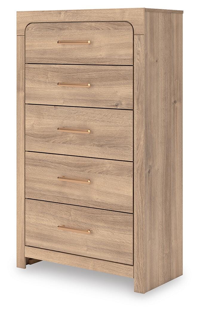 Kinlanni Chest of Drawers - Light Brown (6)
