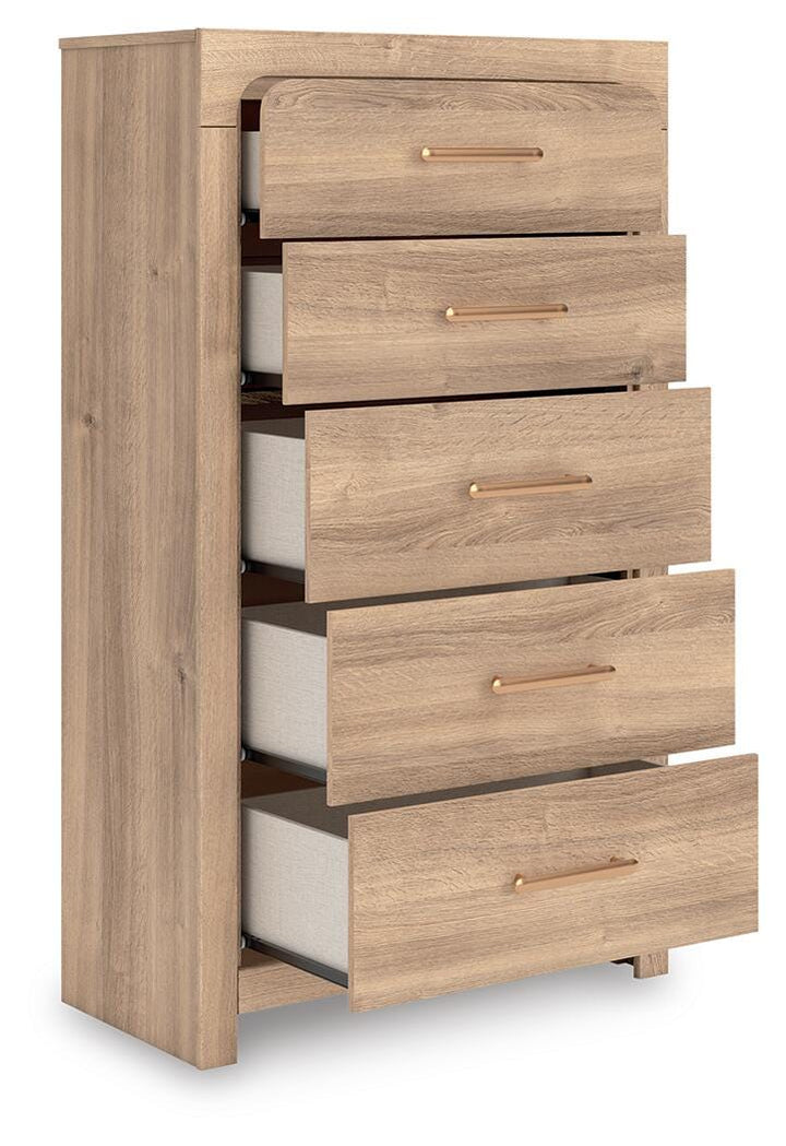 Kinlanni Chest of Drawers - Light Brown (4)