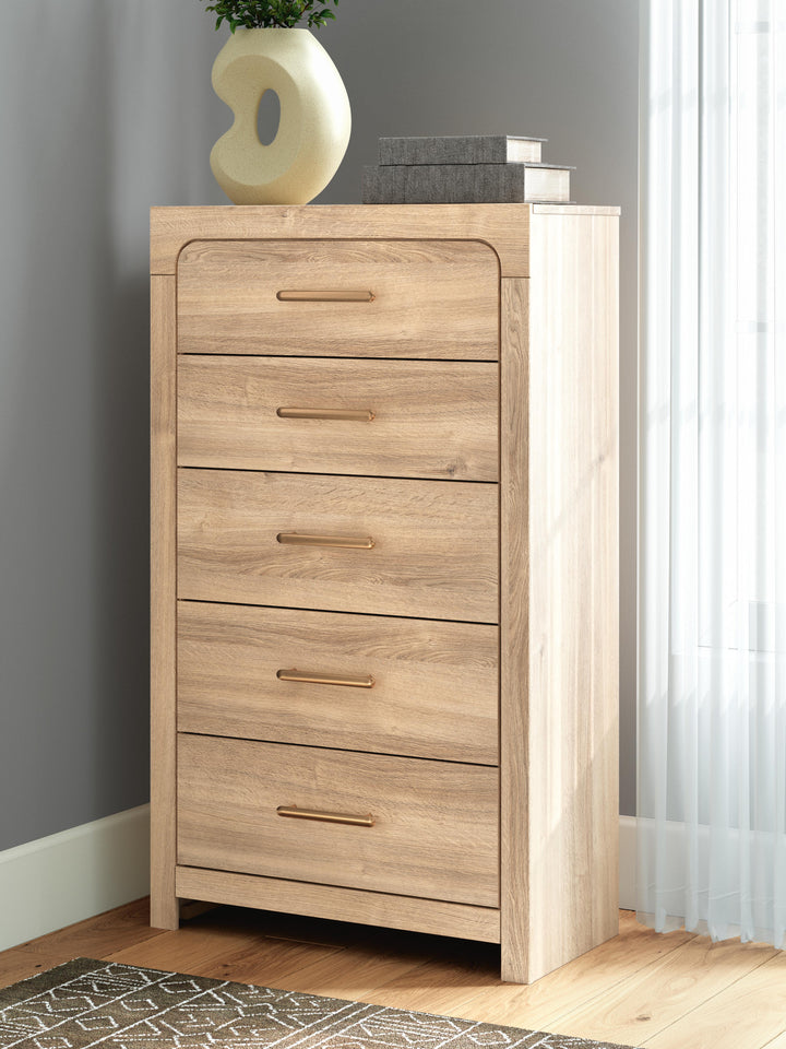 Kinlanni Chest of Drawers - Light Brown (2)