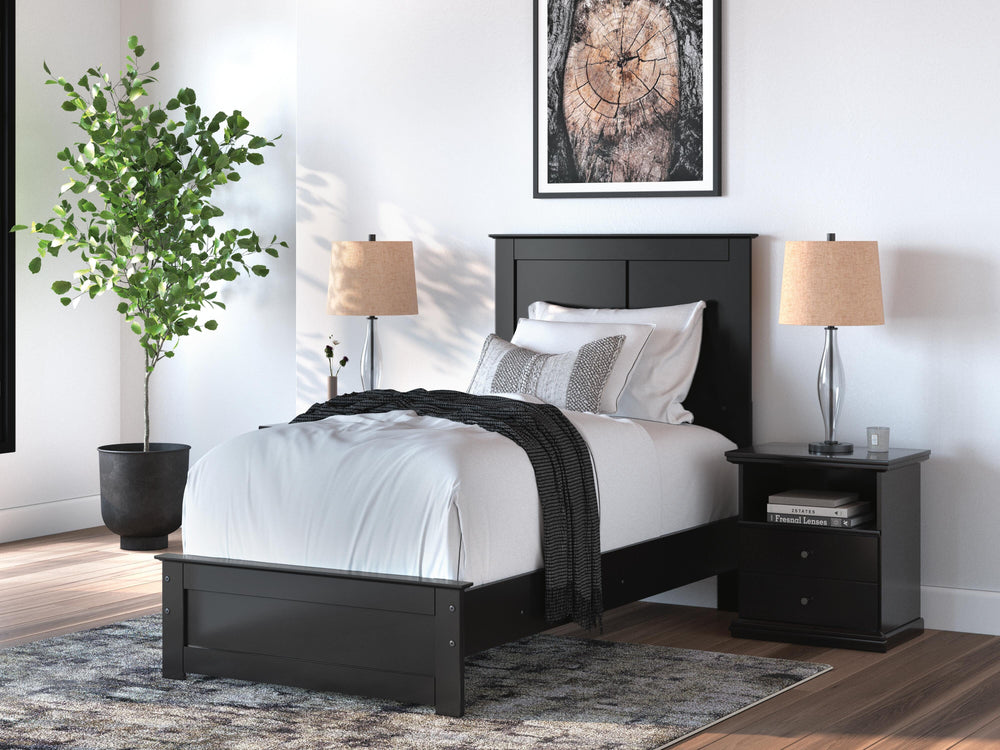 Maribel Twin Panel Bed - Black (2)