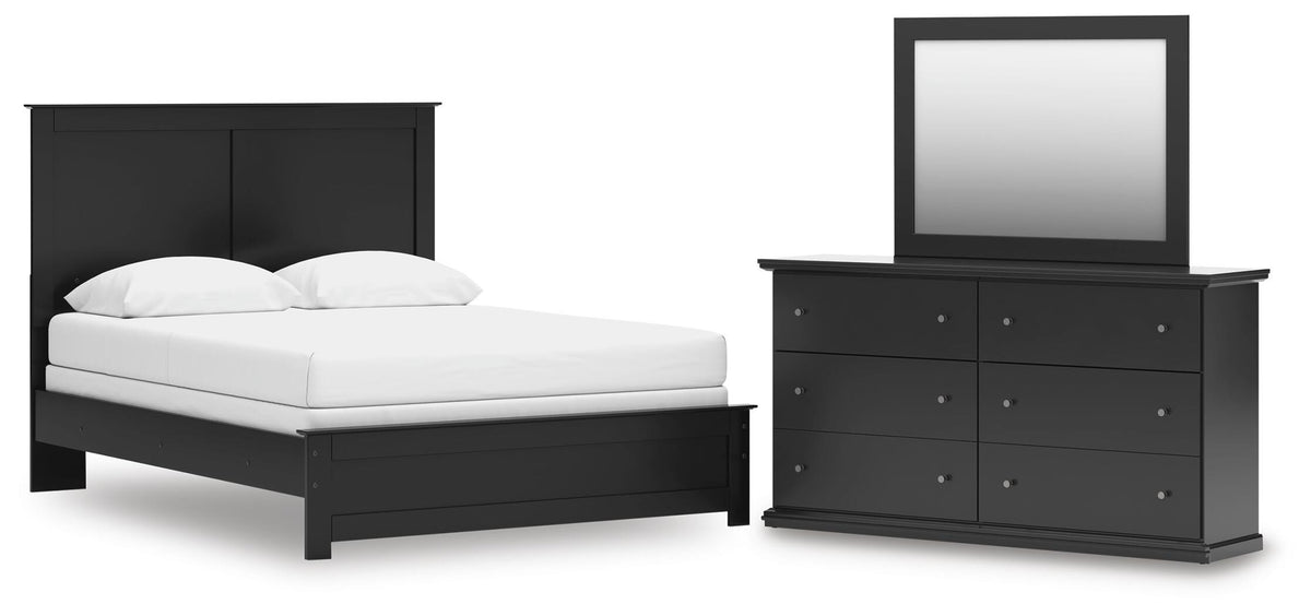 Maribel Queen Panel Bed, Dresser and Mirror (1)