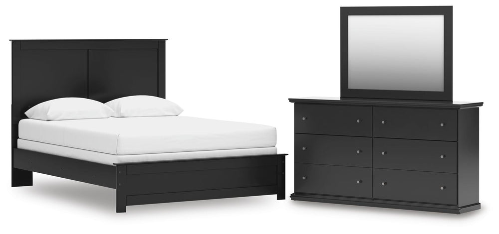 Maribel Queen Panel Bed, Dresser and Mirror (1)
