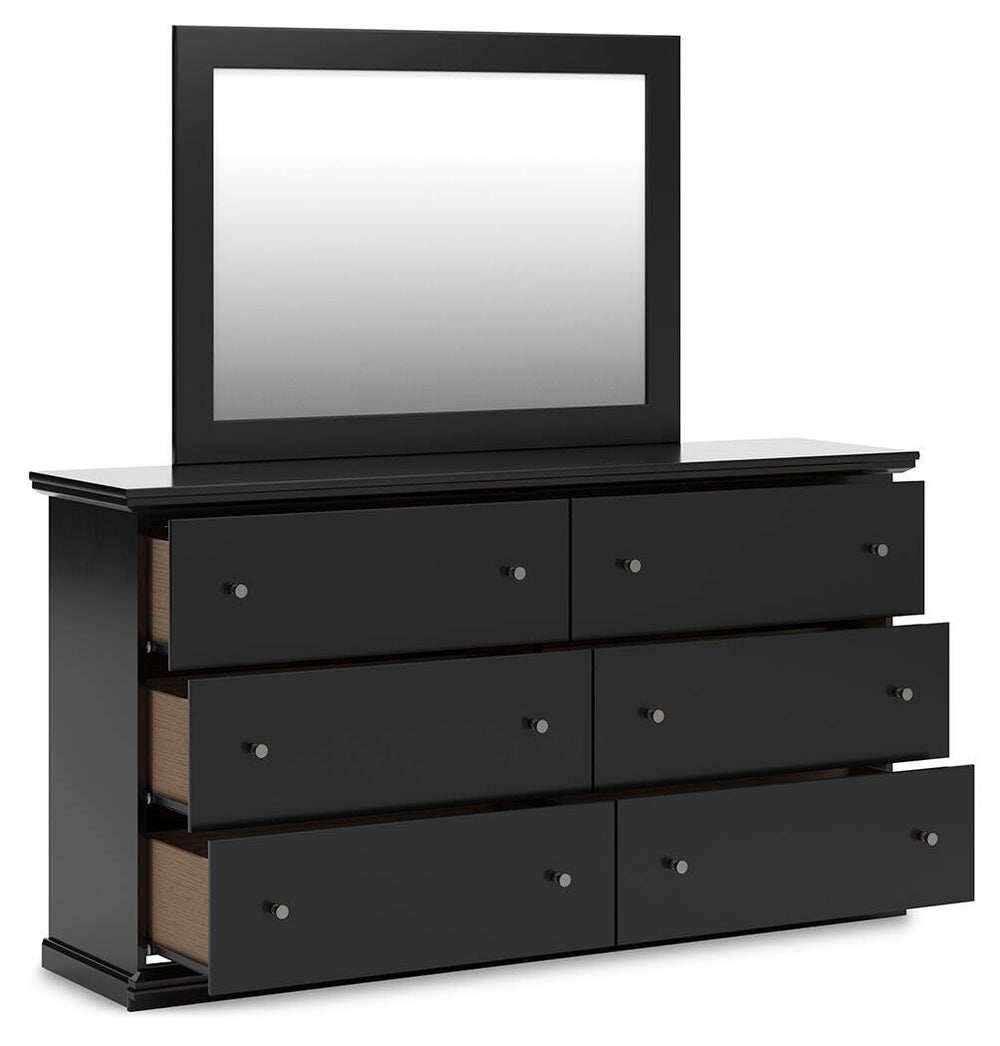 Maribel Dresser and Mirror - Black (4)