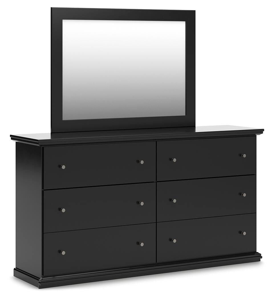 Maribel Dresser and Mirror - Black (1)