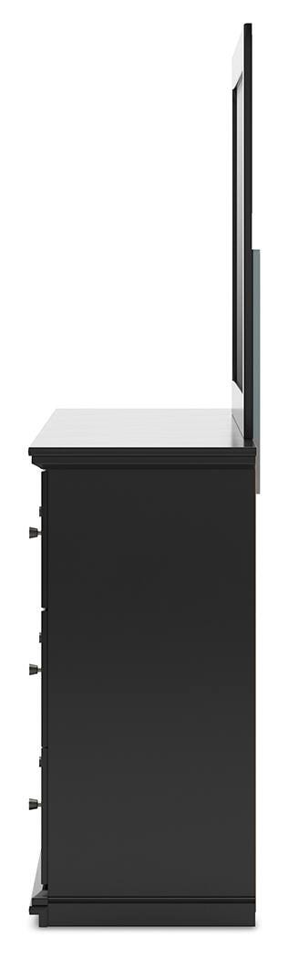 Maribel Dresser and Mirror - Black (7)