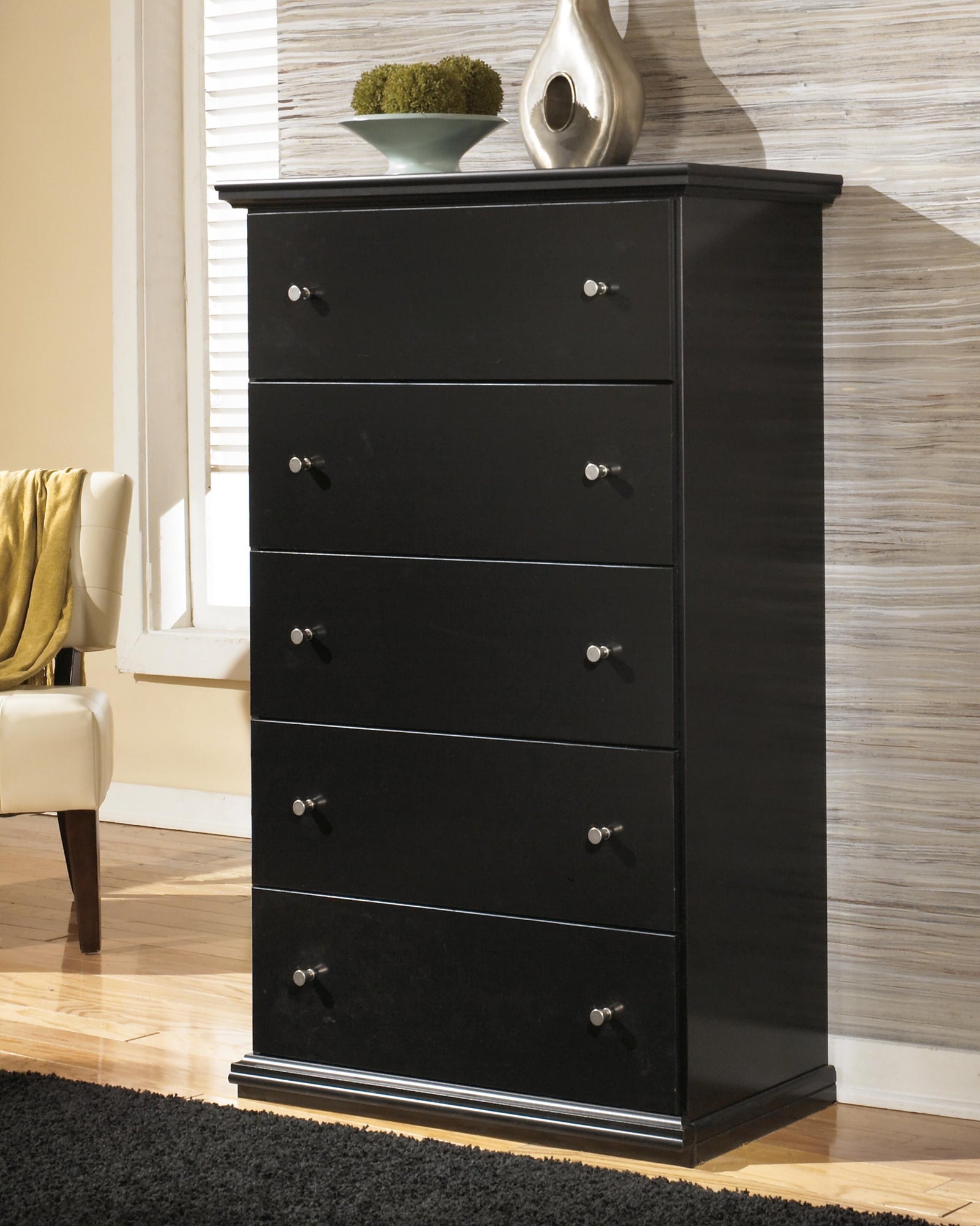 Maribel Chest of Drawers - Black (2)