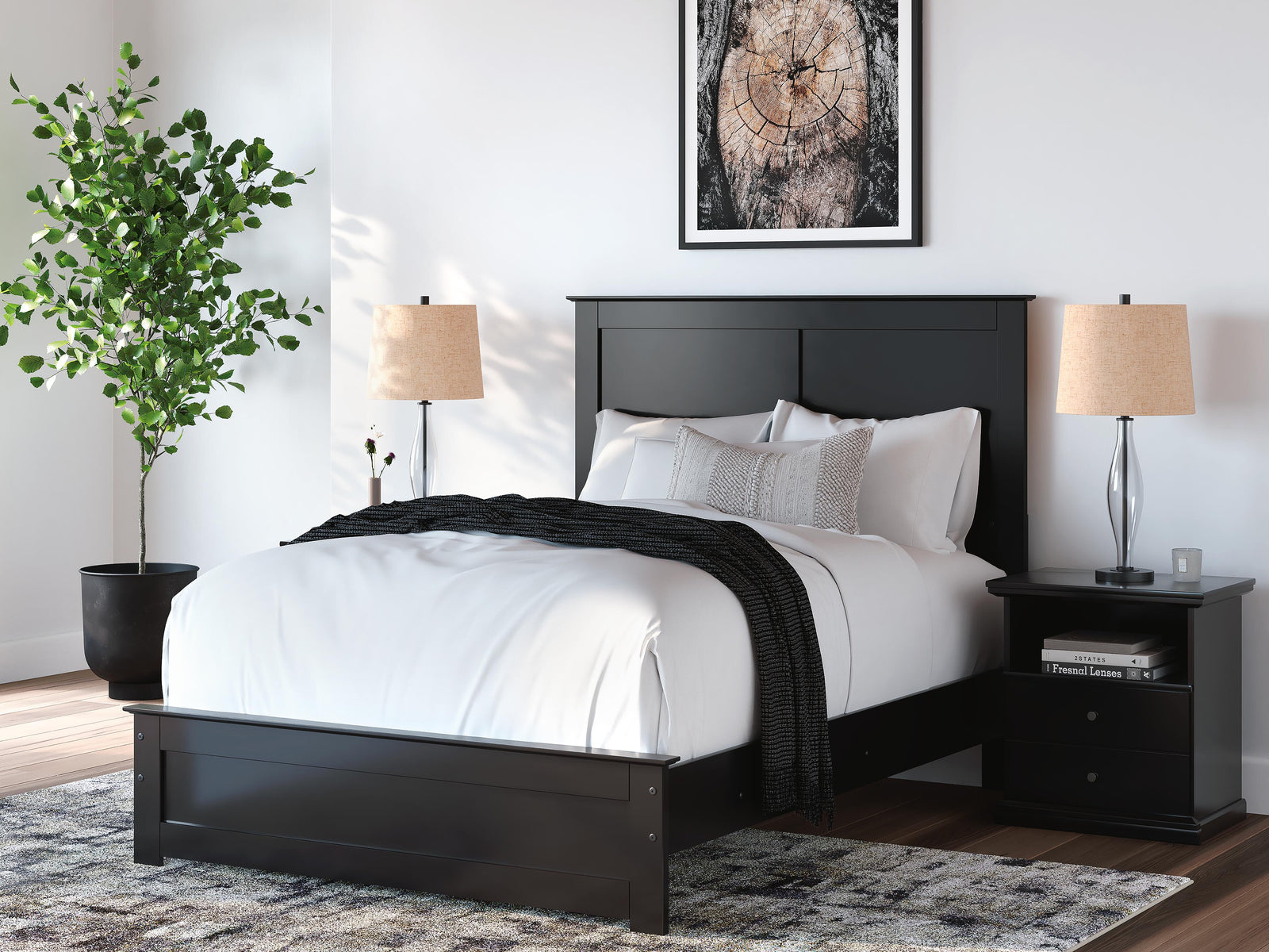 Maribel Full Panel Bed - Black (2)