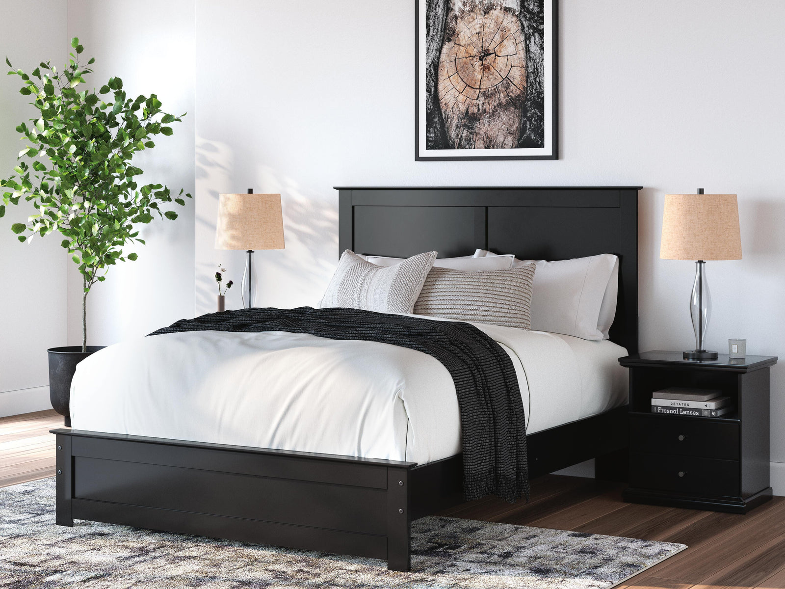 Maribel Queen Panel Bed - Black (2)