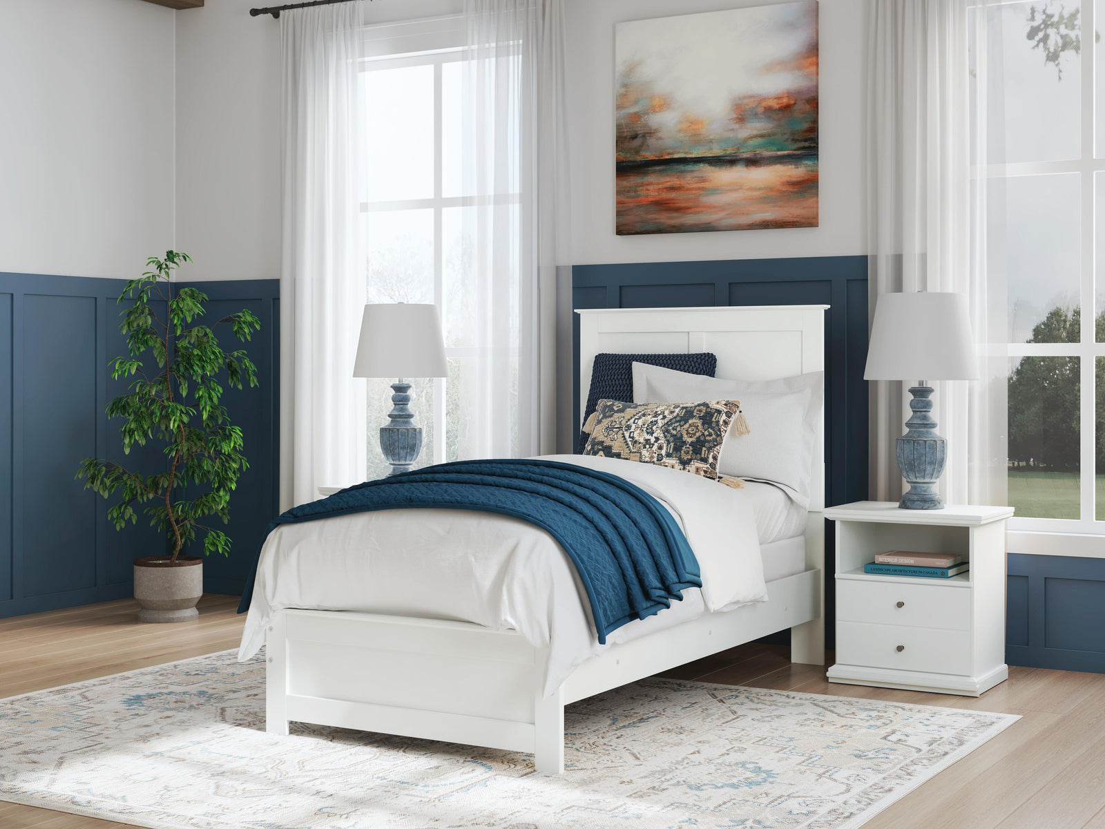 Bostwick Shoals Twin Panel Bed - White (2)
