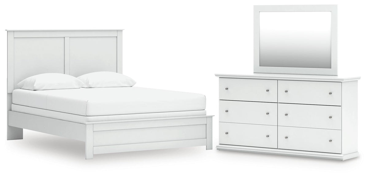 Bostwick Shoals Queen Panel Bed, Dresser and Mirror (1)