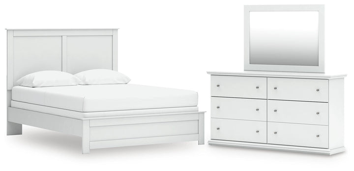 Bostwick Shoals Queen Panel Bed, Dresser and Mirror (1)