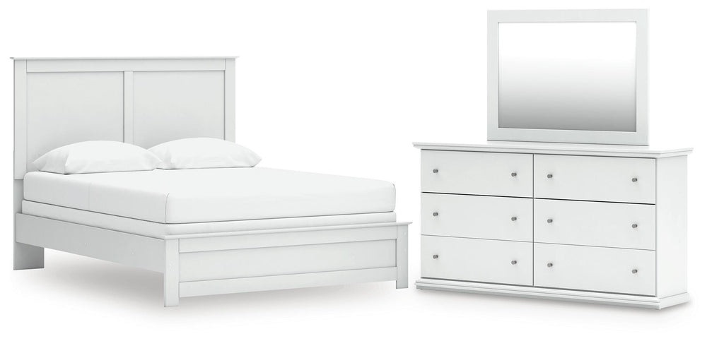 Bostwick Shoals Queen Panel Bed, Dresser and Mirror (1)