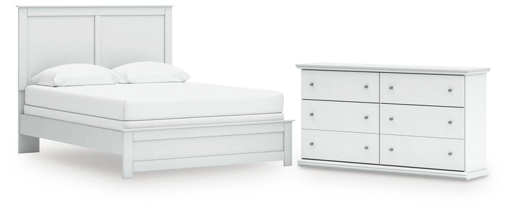 Bostwick Shoals Queen Panel Bed and Dresser - White (1)