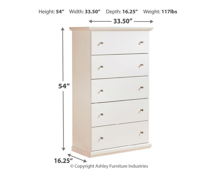 Bostwick Shoals Chest of Drawers - White (4)