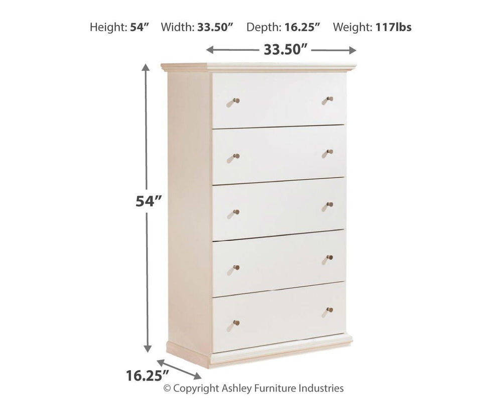Bostwick Shoals Chest of Drawers - White (4)
