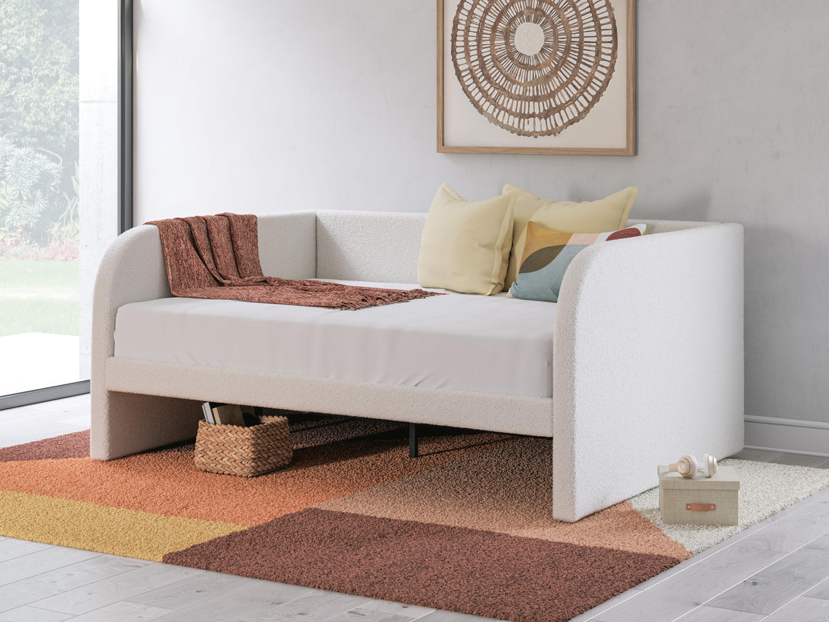 Arloster Full Upholstered Day Bed - Beige (2)