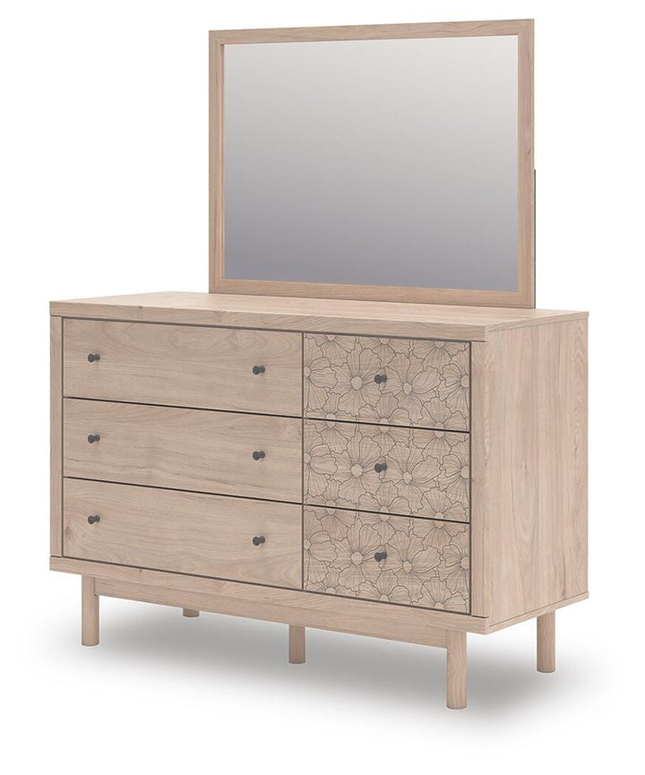 Arloster Dresser and Mirror - Beige (3)