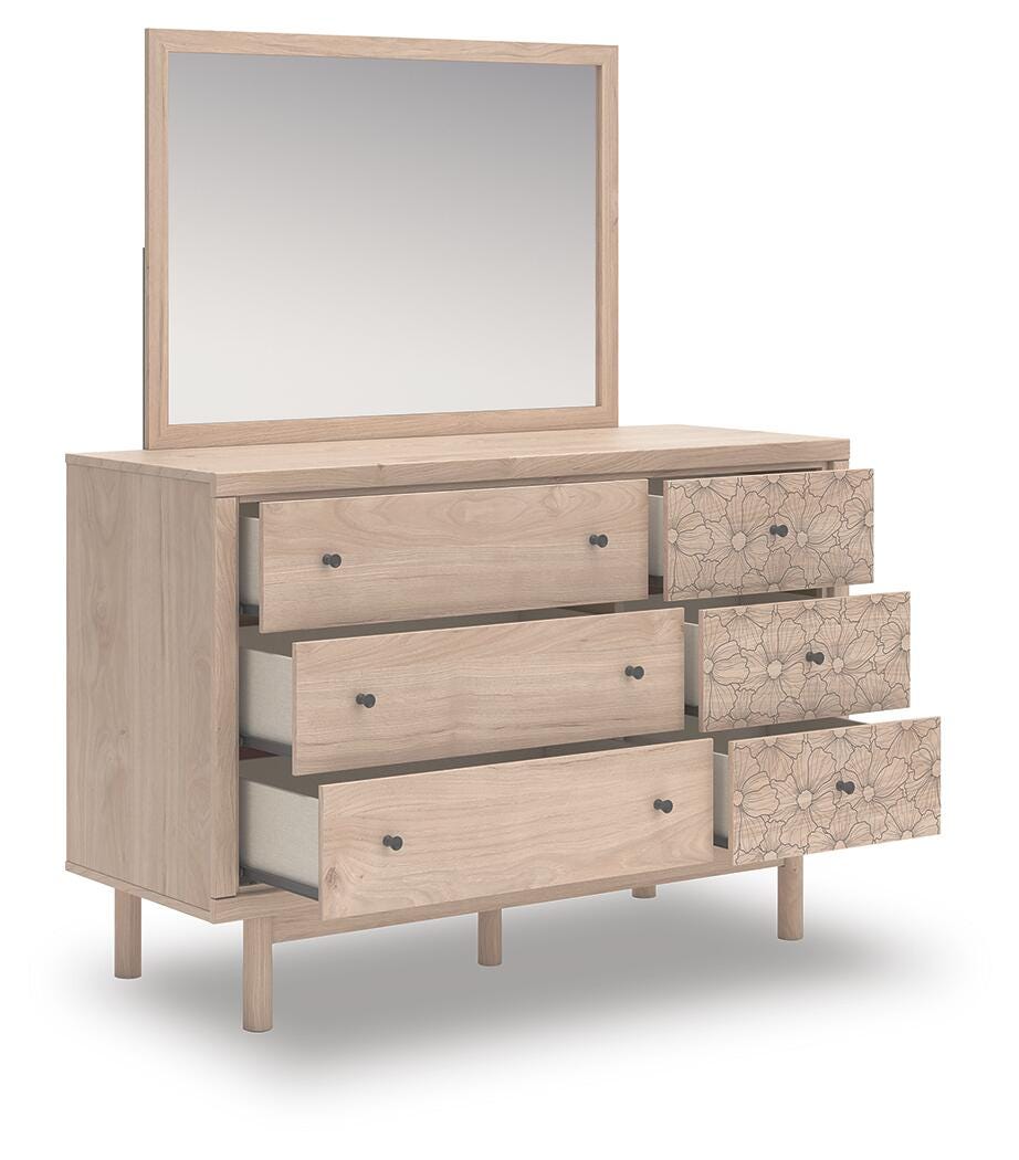 Arloster Dresser and Mirror - Beige (4)