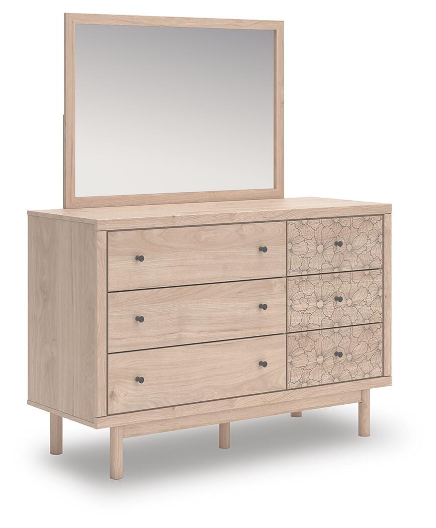 Arloster Dresser and Mirror - Beige (1)
