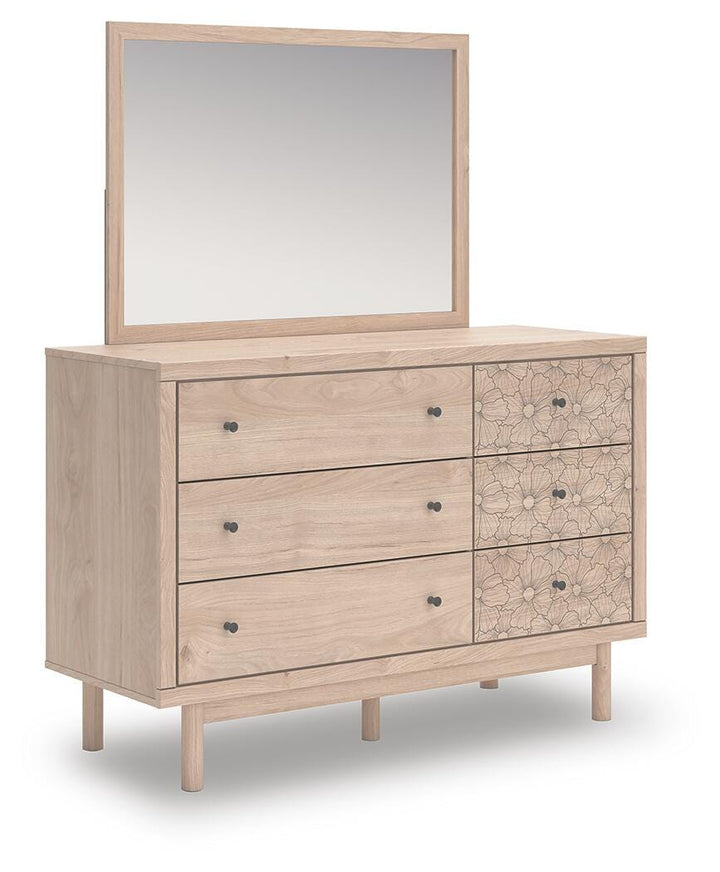 Arloster Dresser and Mirror - Beige (1)