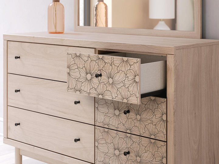 Arloster Twin Upholstered Day Bed, Dresser and Mirror (18)