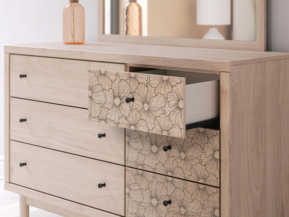 Arloster Dresser and Mirror - Beige (9)