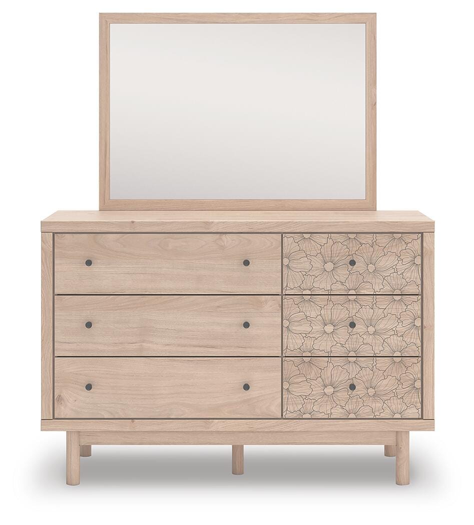Arloster Dresser and Mirror - Beige (5)