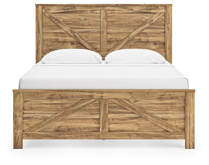 Maystonna King Crossbuck Panel Bed - Brown (5)