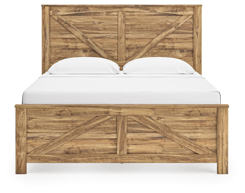 Maystonna King Crossbuck Panel Bed - Brown (5)
