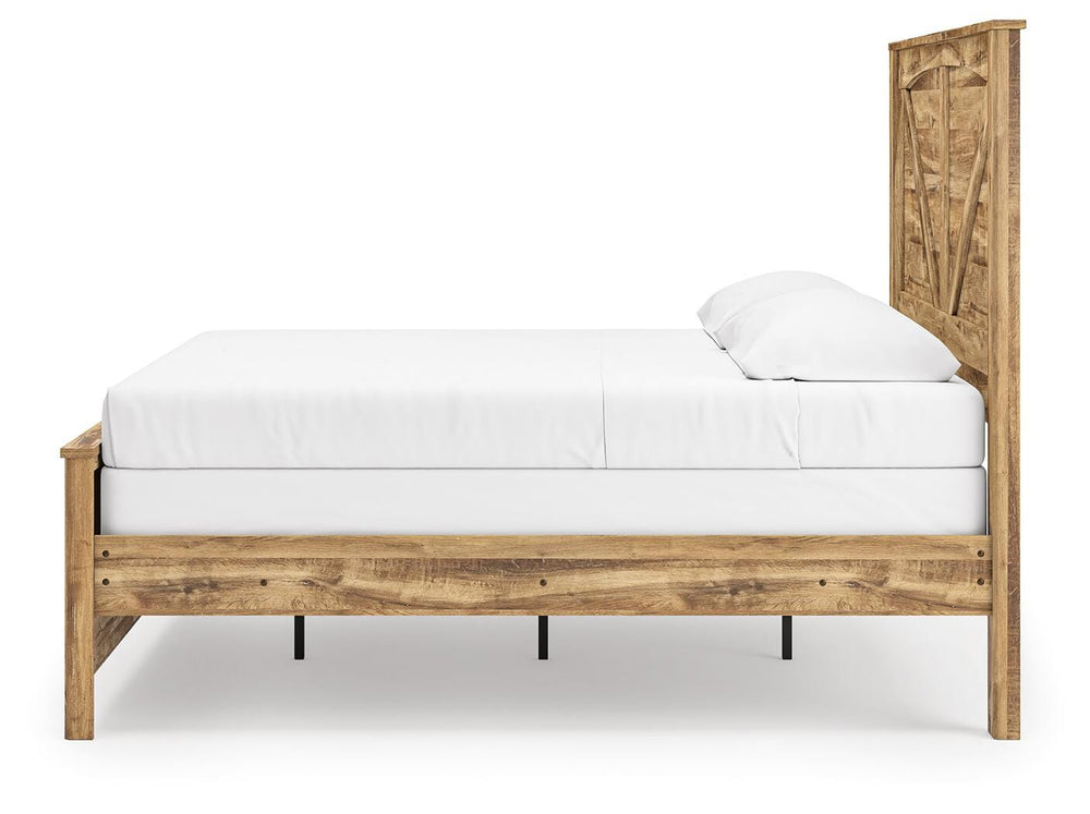 Maystonna King Crossbuck Panel Bed - Brown (7)