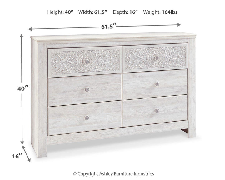 Paxberry Dresser - Whitewash (7)