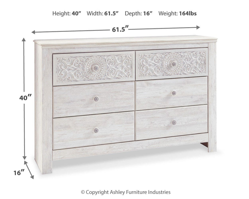 Paxberry Dresser - Whitewash (7)