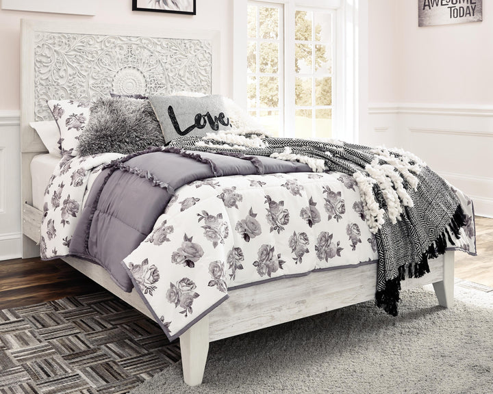 Paxberry Full Panel Bed - Whitewash (2)