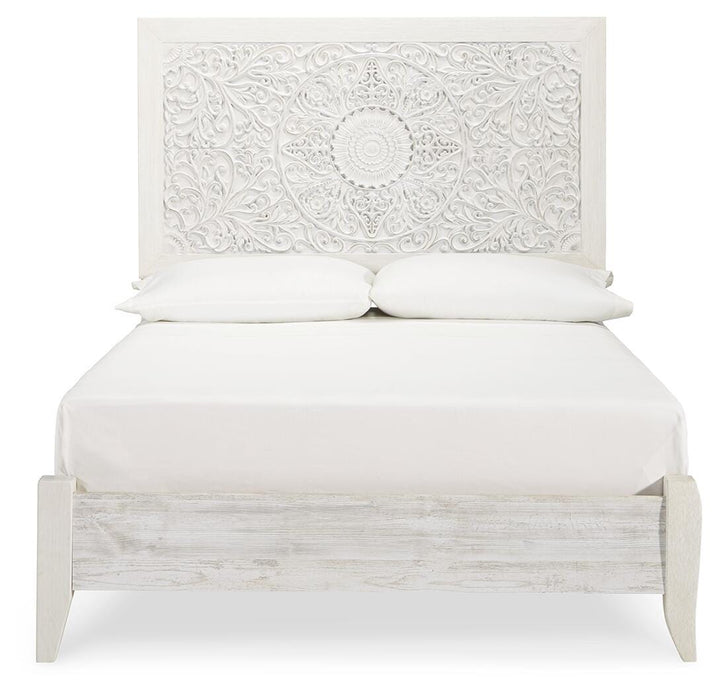 Paxberry Full Panel Bed - Whitewash (6)