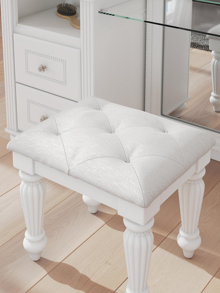 Kozlani Vanity Stool - White (6)