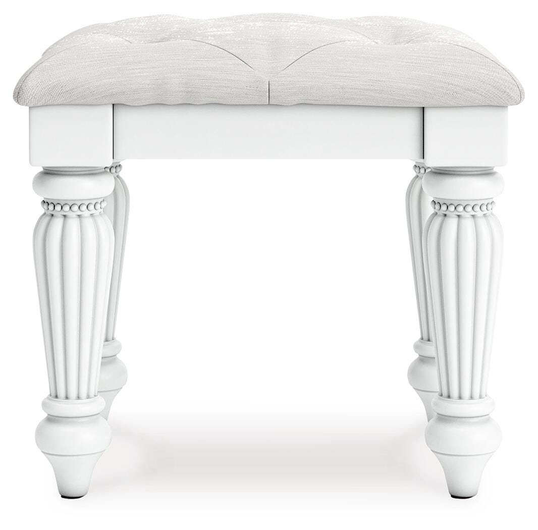Kozlani Vanity Stool - White (1)