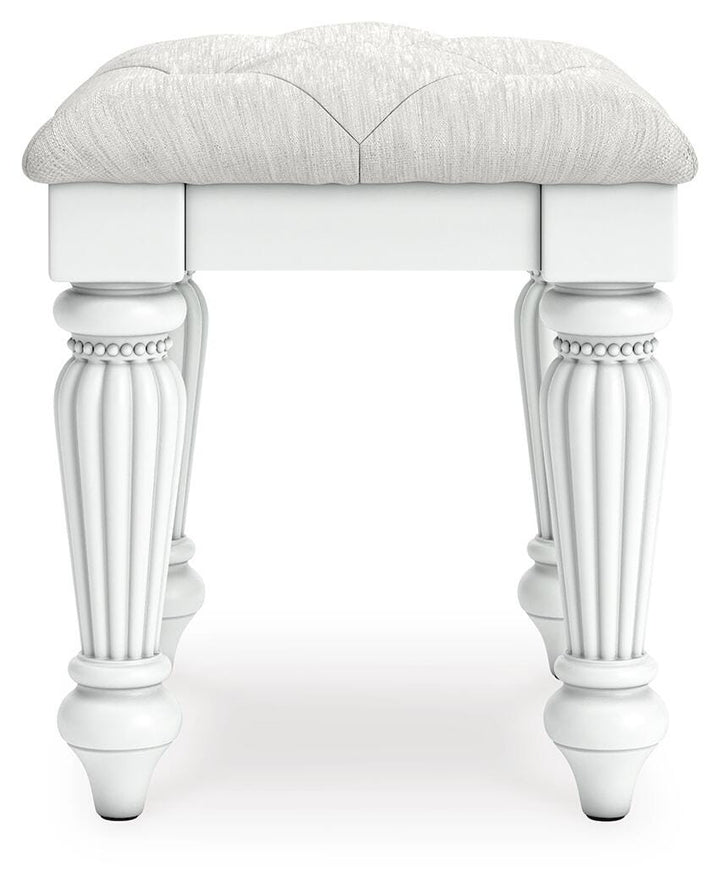 Kozlani Vanity Stool - White (4)