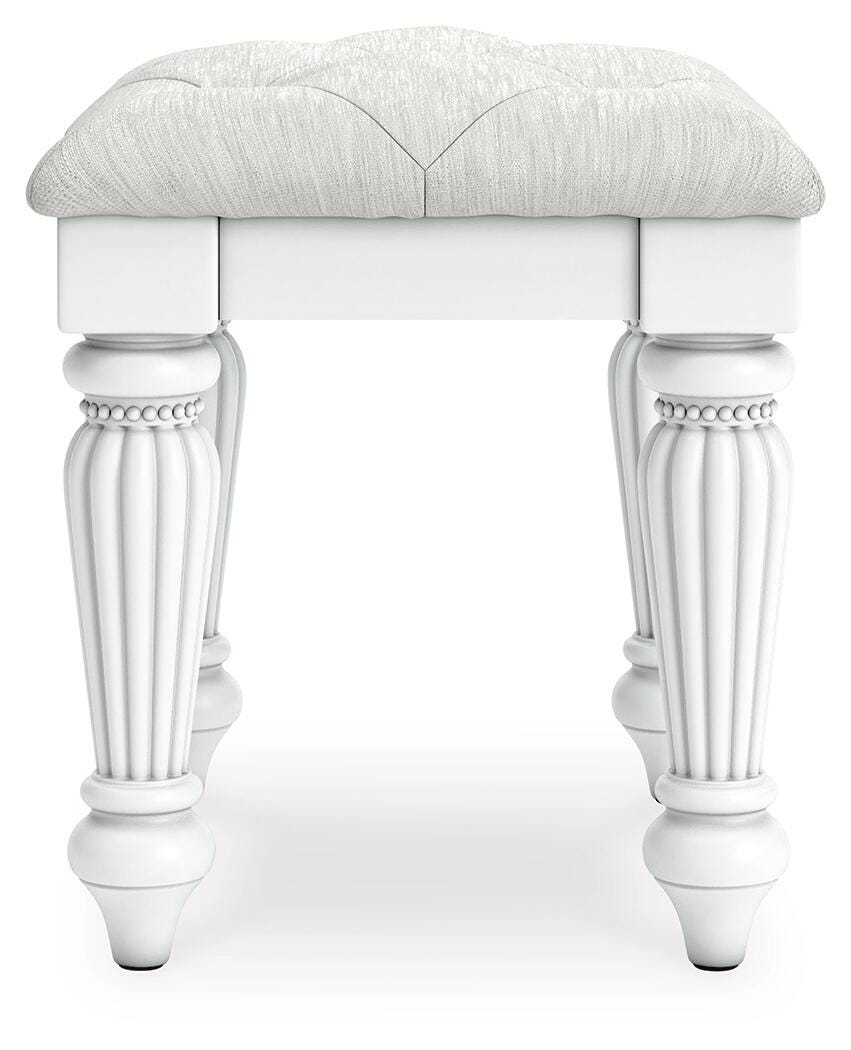 Kozlani Vanity Stool - White (4)
