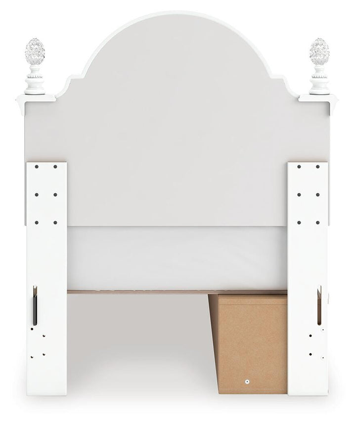 Kozlani Twin Upholstered Panel Storage Bed - White (8)