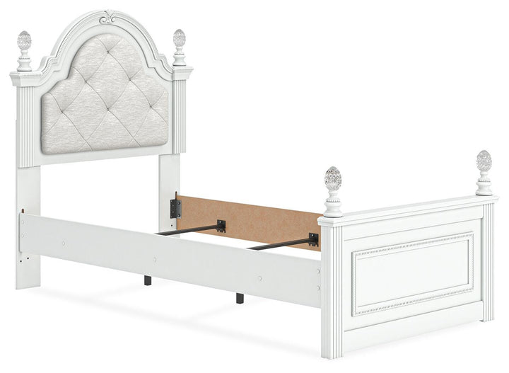 Kozlani Twin Upholstered Panel Bed - White (3)