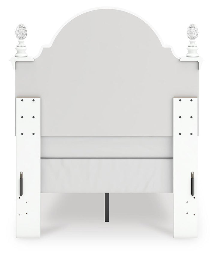 Kozlani Twin Upholstered Panel Bed - White (7)