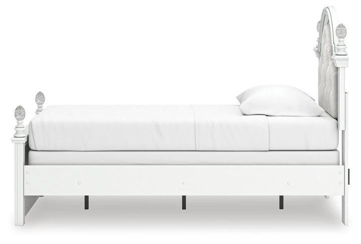 Kozlani Twin Upholstered Panel Bed - White (8)